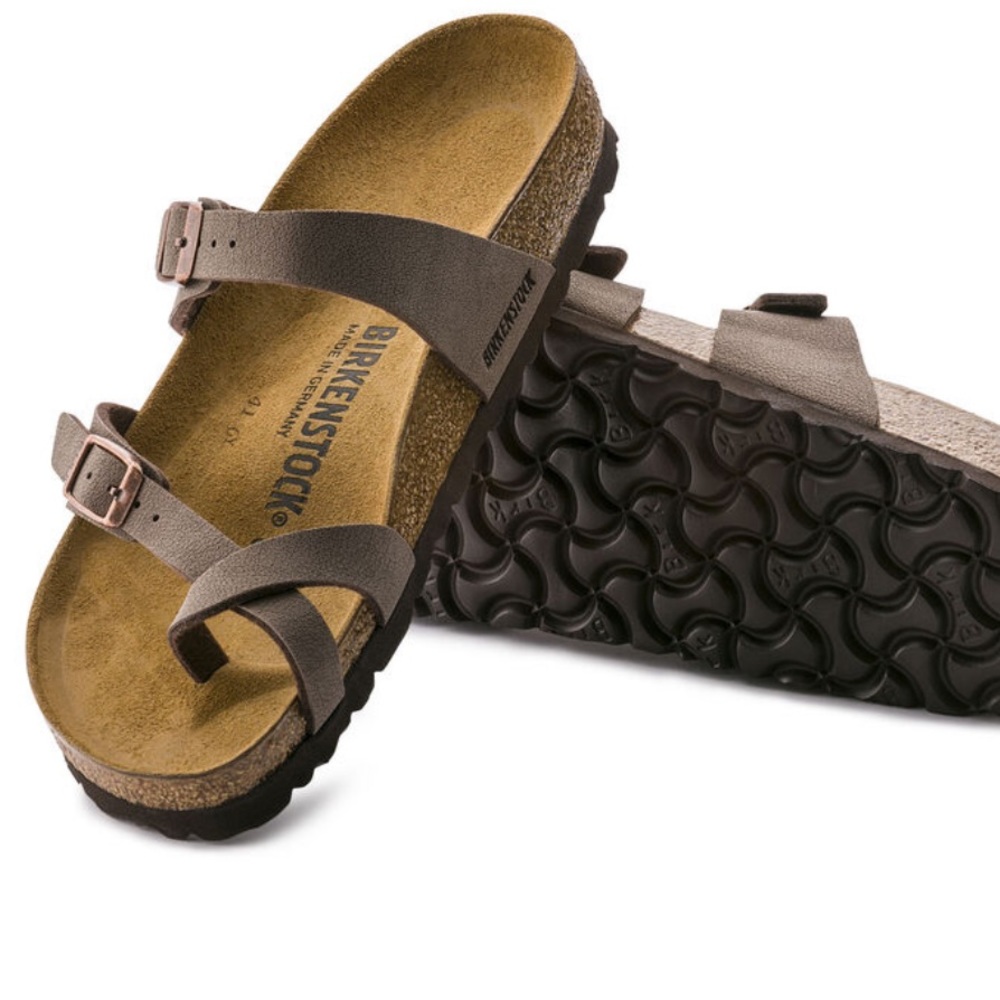 Birkenstock Mayari Birkibuc Thong Sandals Mocha